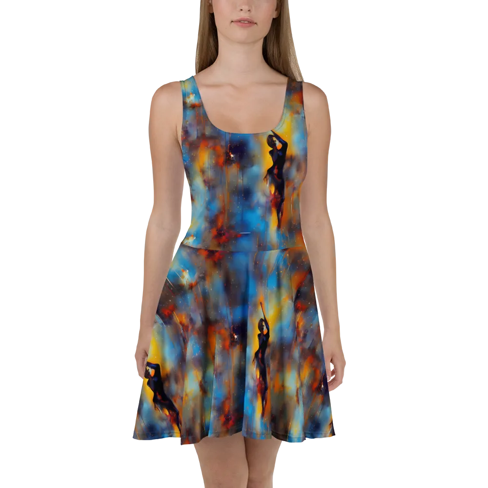 Cobalt Vogue on Skater Dress — Front