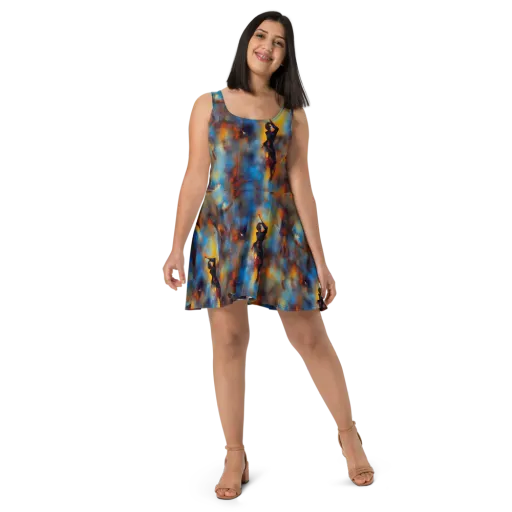 Cobalt Vogue on a Skater Dress
