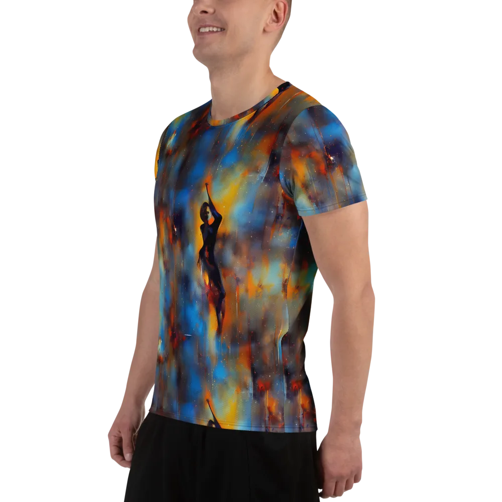Cobalt Vogue on Men's Athletic T-Shirt — Left