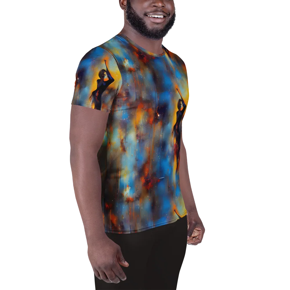 Cobalt Vogue on Men's Athletic T-Shirt — Right