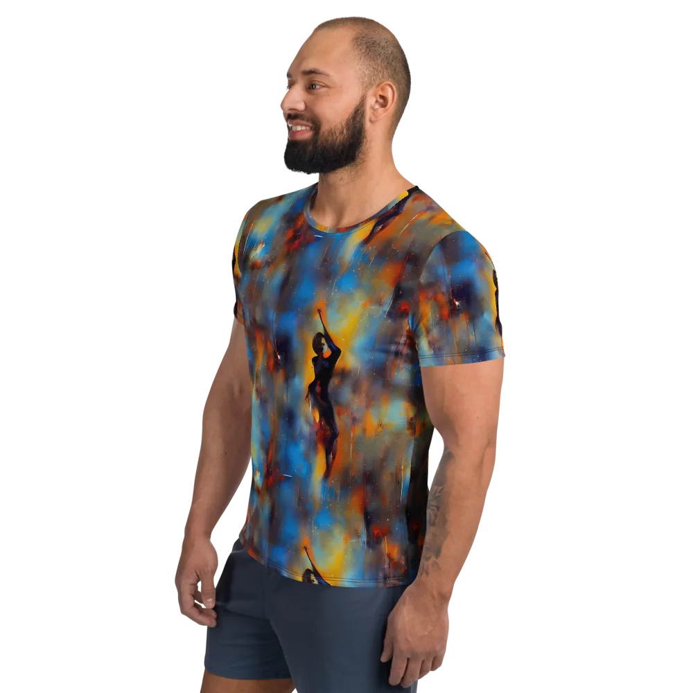 Cobalt Vogue on Men's Athletic T-Shirt — Left