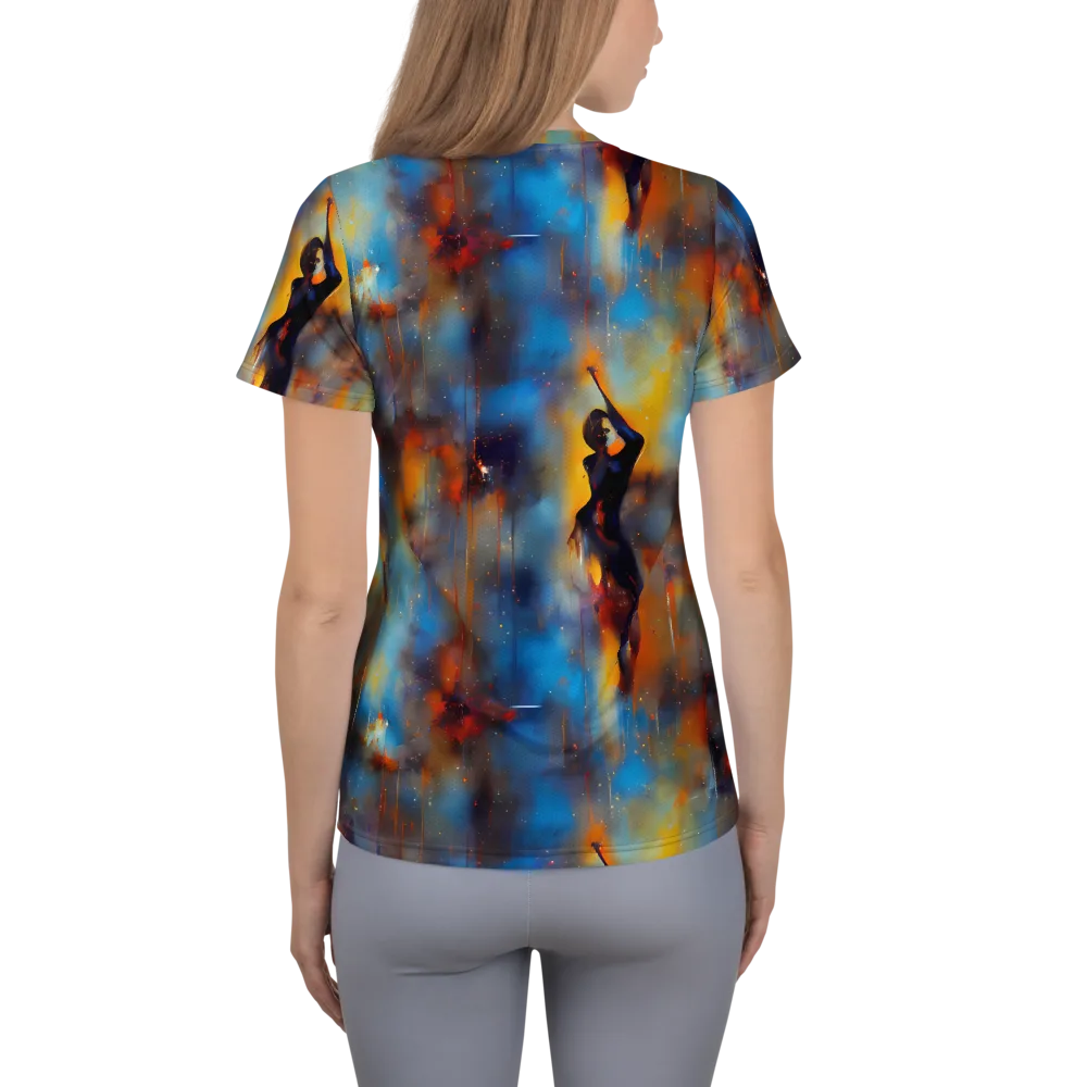 Cobalt Vogue on Women's Athletic T-Shirt — Back