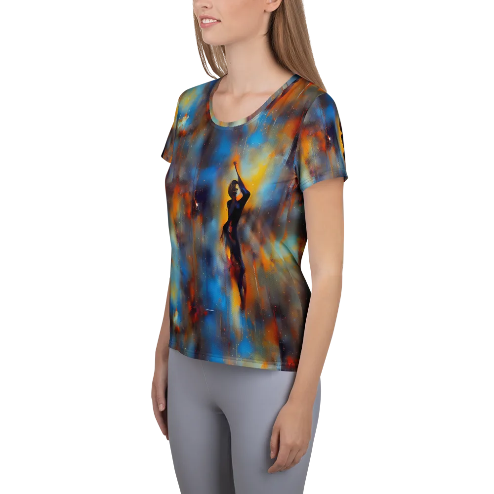 Cobalt Vogue on Women's Athletic T-Shirt — Left