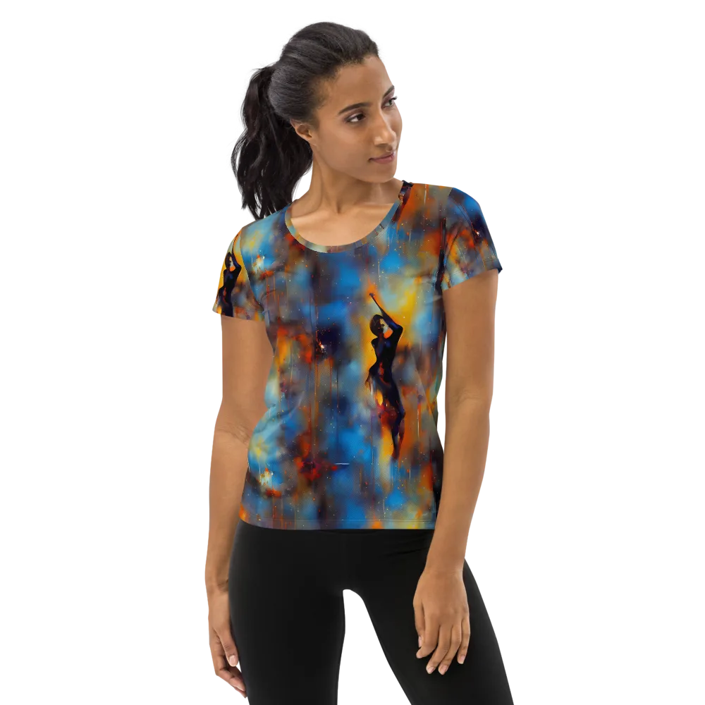Cobalt Vogue on Women's Athletic T-Shirt — Front