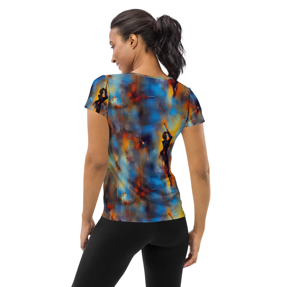 Cobalt Vogue on Women's Athletic T-Shirt — Back