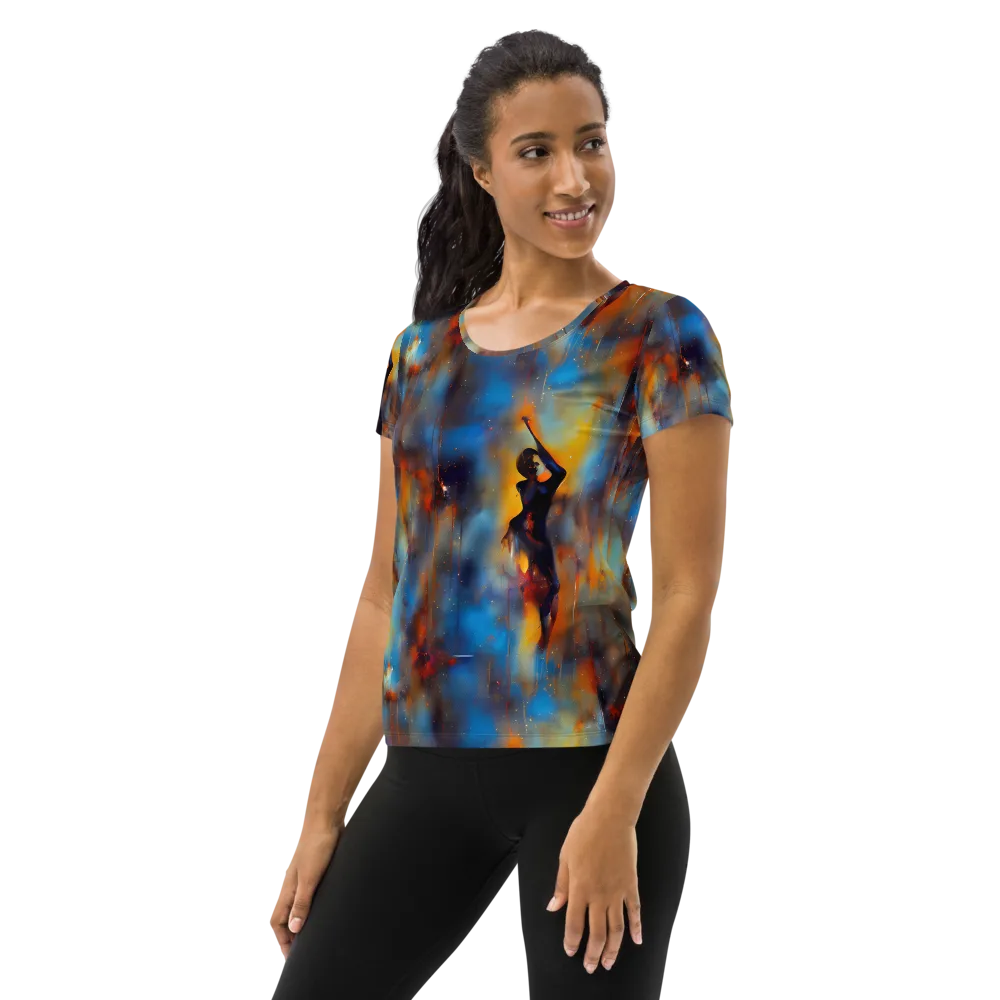 Cobalt Vogue on Women's Athletic T-Shirt — Left
