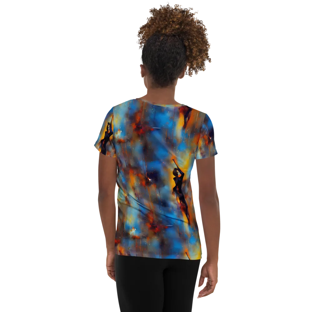 Cobalt Vogue on Women's Athletic T-Shirt — Back