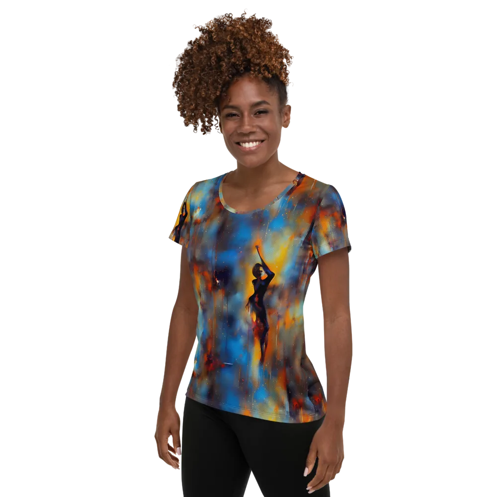 Cobalt Vogue on Women's Athletic T-Shirt — Left