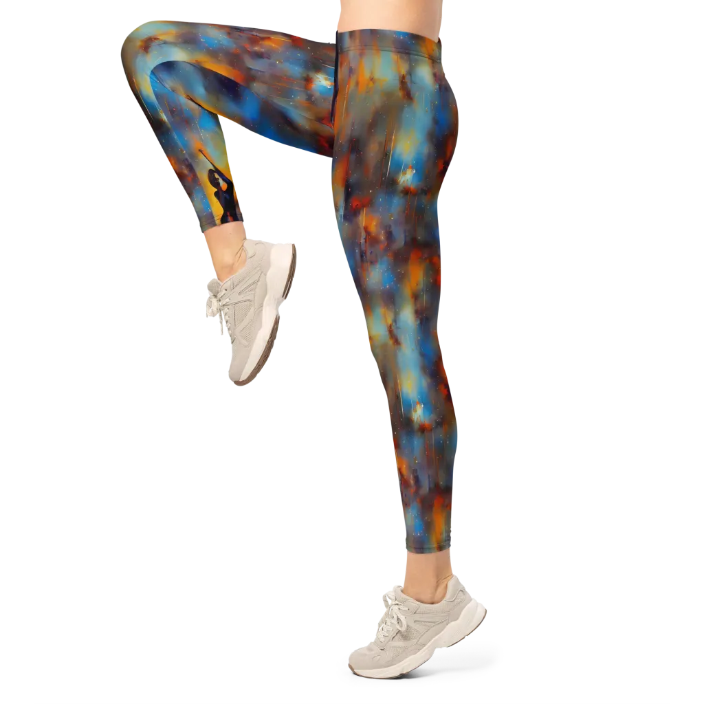 Cobalt Vogue on Leggings — Left