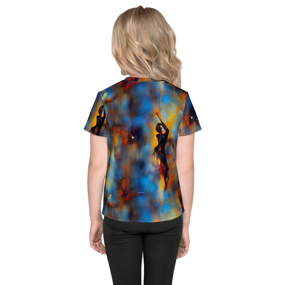 Cobalt Vogue on Kids Crew Neck T-Shirt — Back