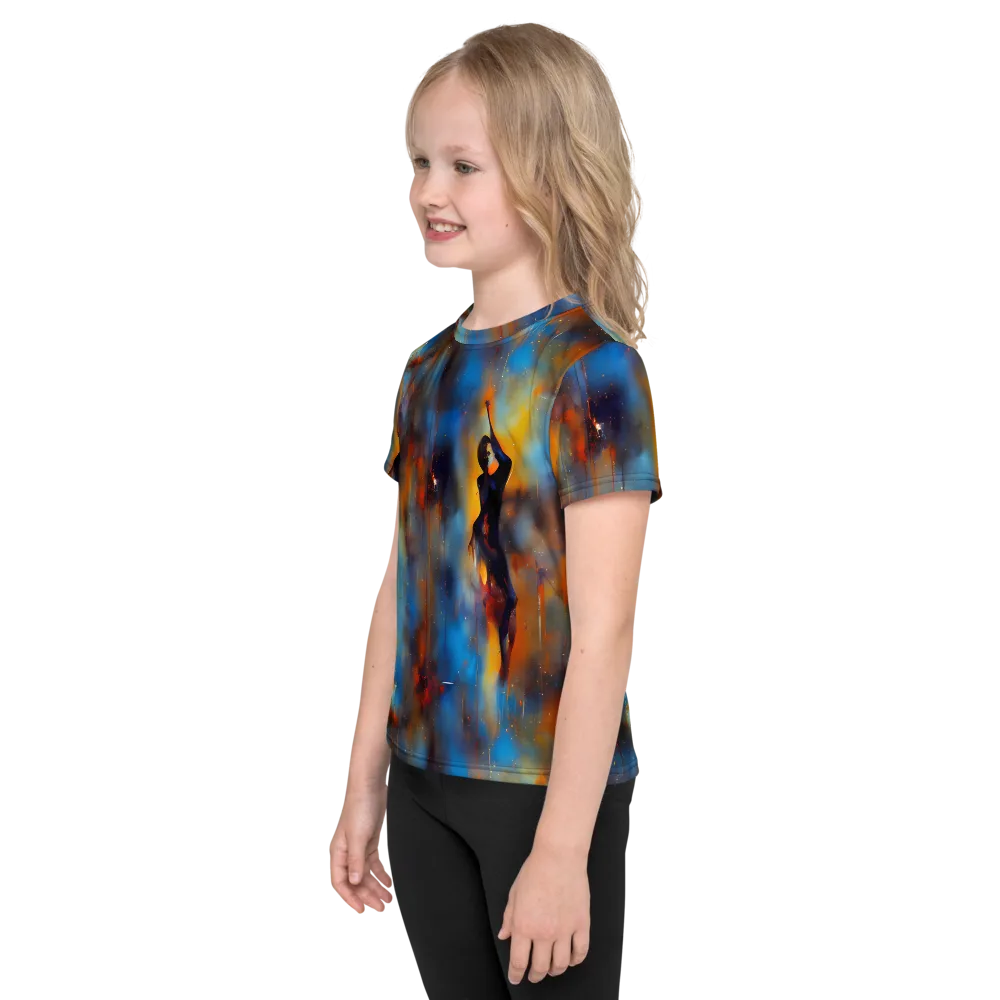 Cobalt Vogue on Kids Crew Neck T-Shirt — Left