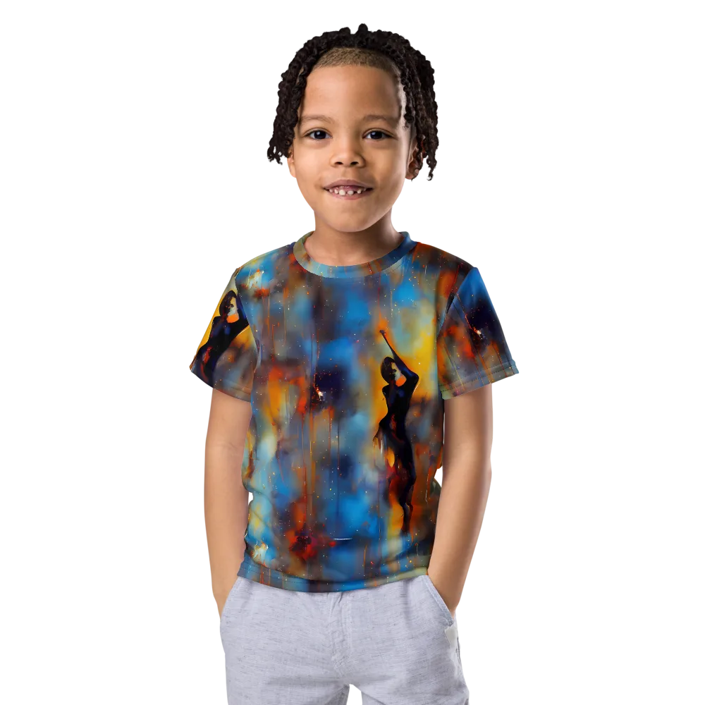 Cobalt Vogue on Kids Crew Neck T-Shirt — Front