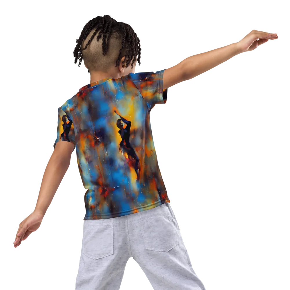 Cobalt Vogue on Kids Crew Neck T-Shirt — Back