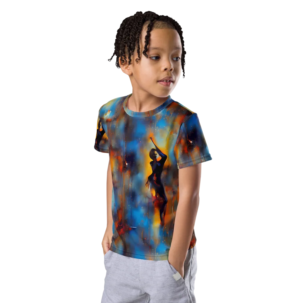 Cobalt Vogue on Kids Crew Neck T-Shirt — Left Front