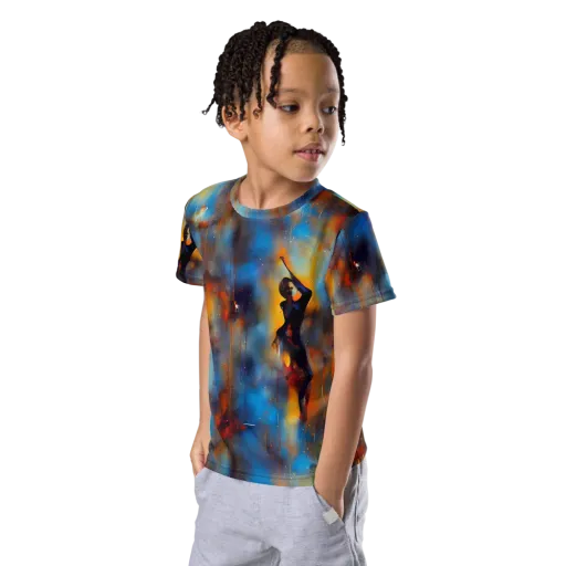 Cobalt Vogue on a Kids Crew Neck T-Shirt