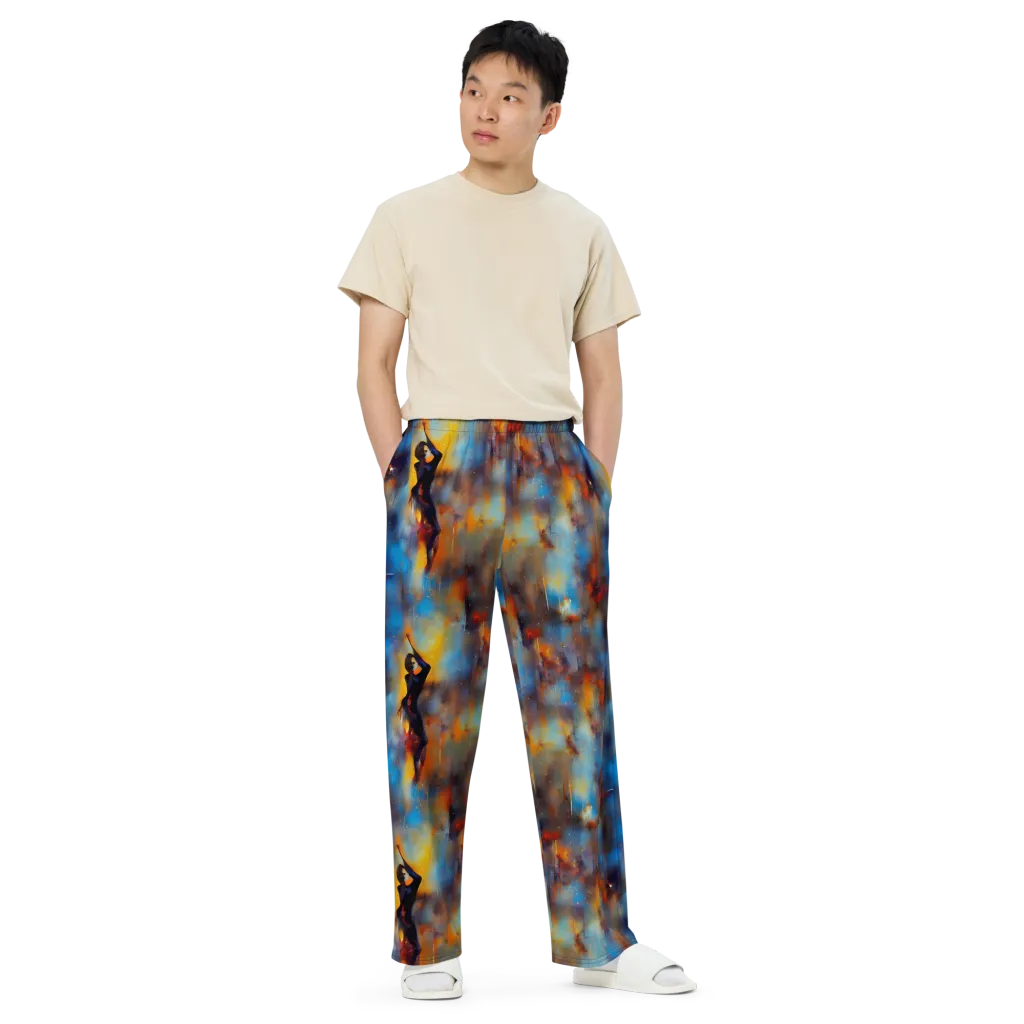Cobalt Vogue on Wide-Leg Pants — Front