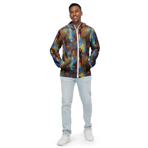 Cobalt Vogue on a Men's Windbreaker