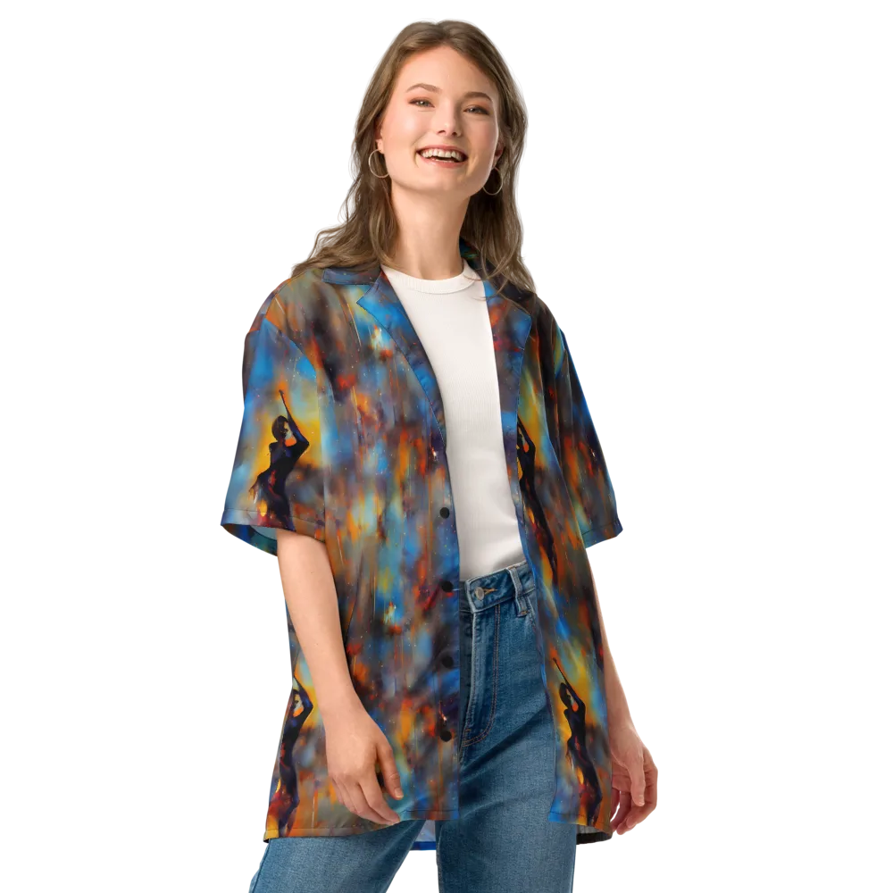 Cobalt Vogue on Button Shirt — Front