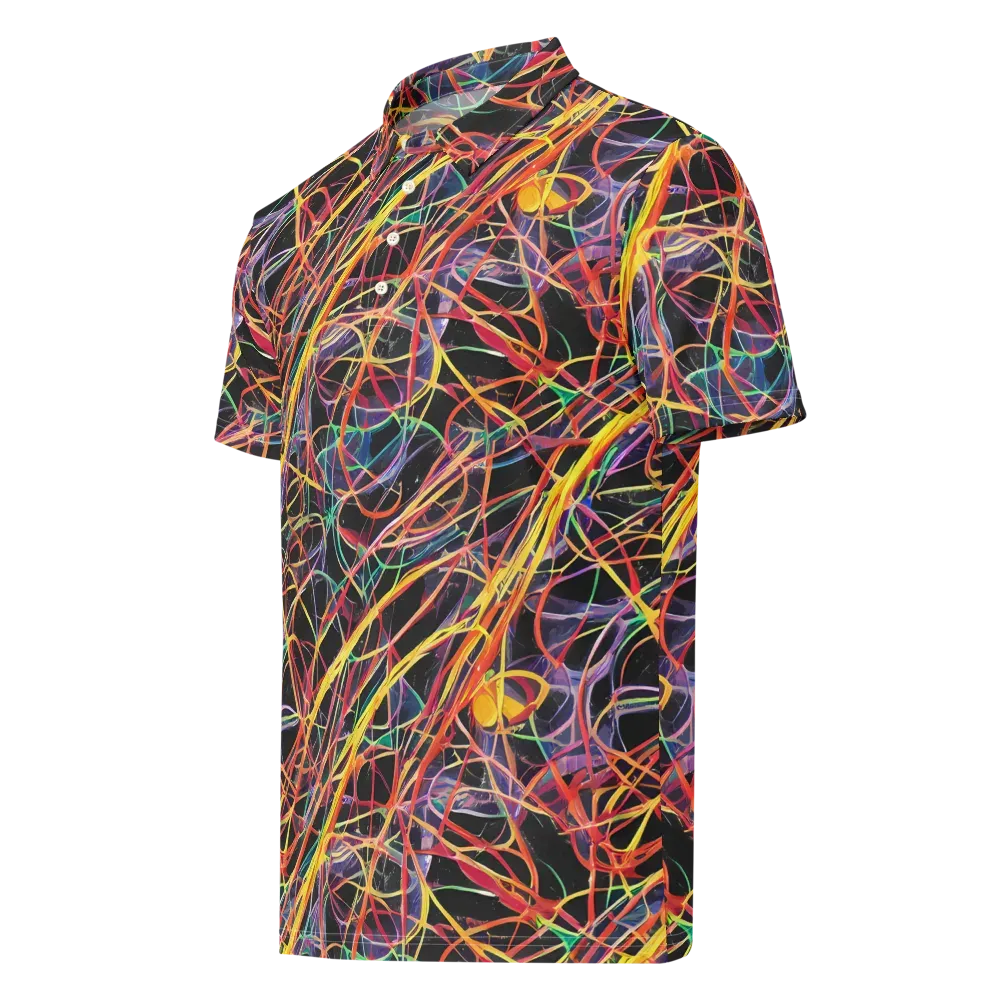 Acconci Twirl on Men's Slim Fit Polo Shirt — Left Front