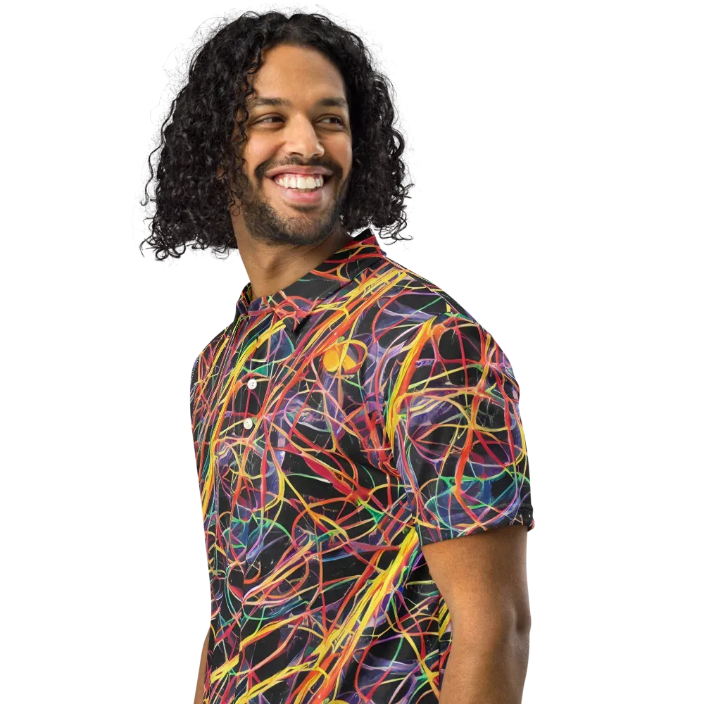 Acconci Twirl on Men's Slim Fit Polo Shirt — Left Front