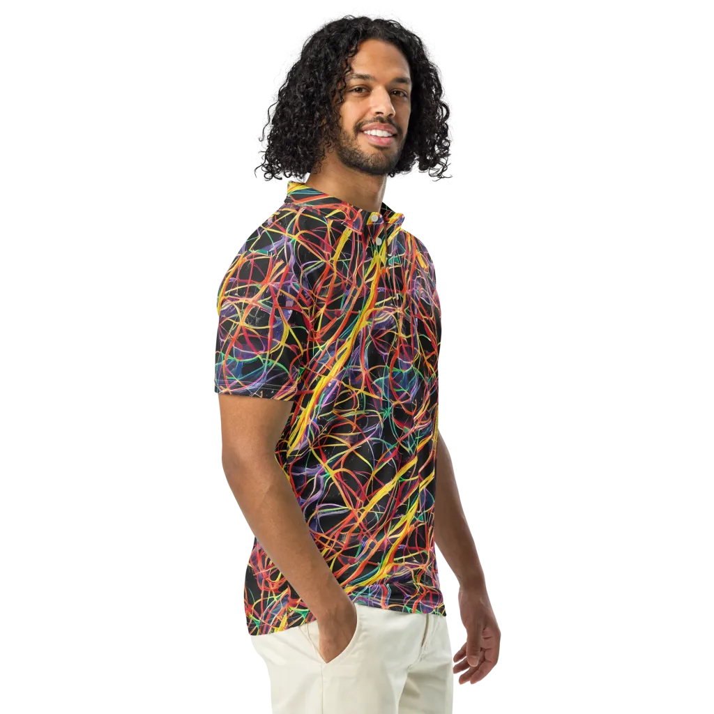 Acconci Twirl on Men's Slim Fit Polo Shirt — Right Front