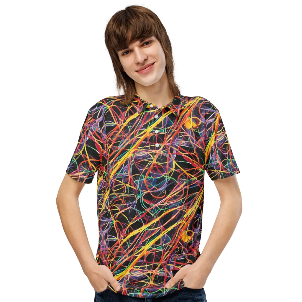 Acconci Twirl on Men's Slim Fit Polo Shirt — Front