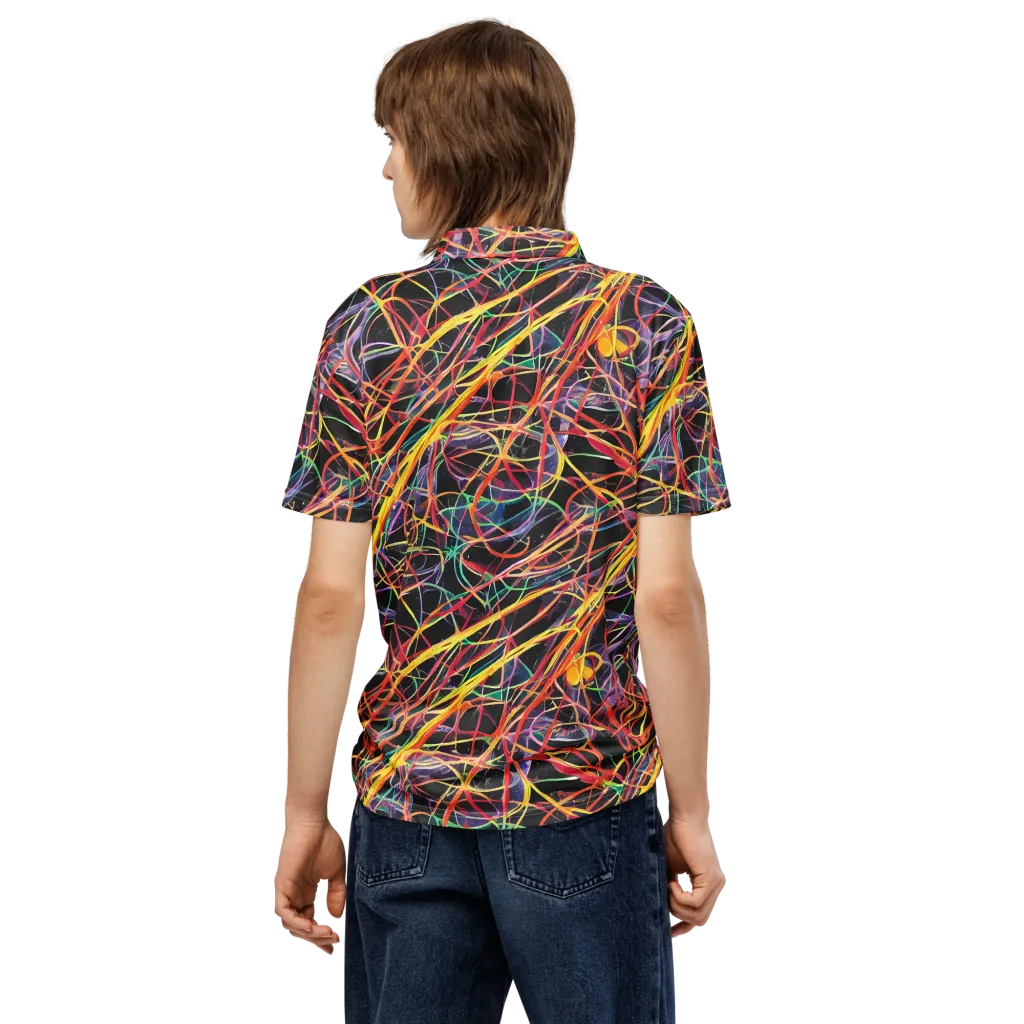 Acconci Twirl on Men's Slim Fit Polo Shirt — Back