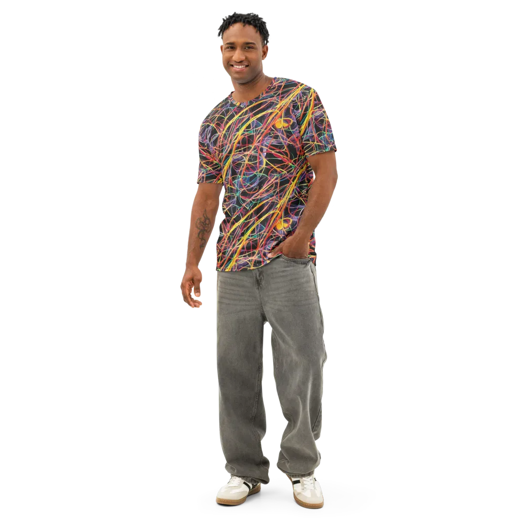 Acconci Twirl on Men's Cotton Crew Neck T-Shirt — Front