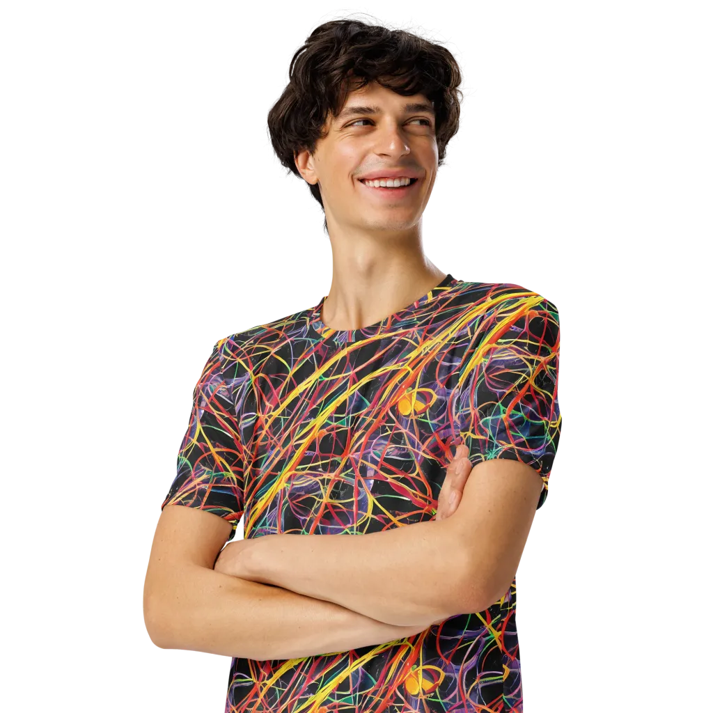 Acconci Twirl on Men's Crew Neck T-Shirt — Left Front