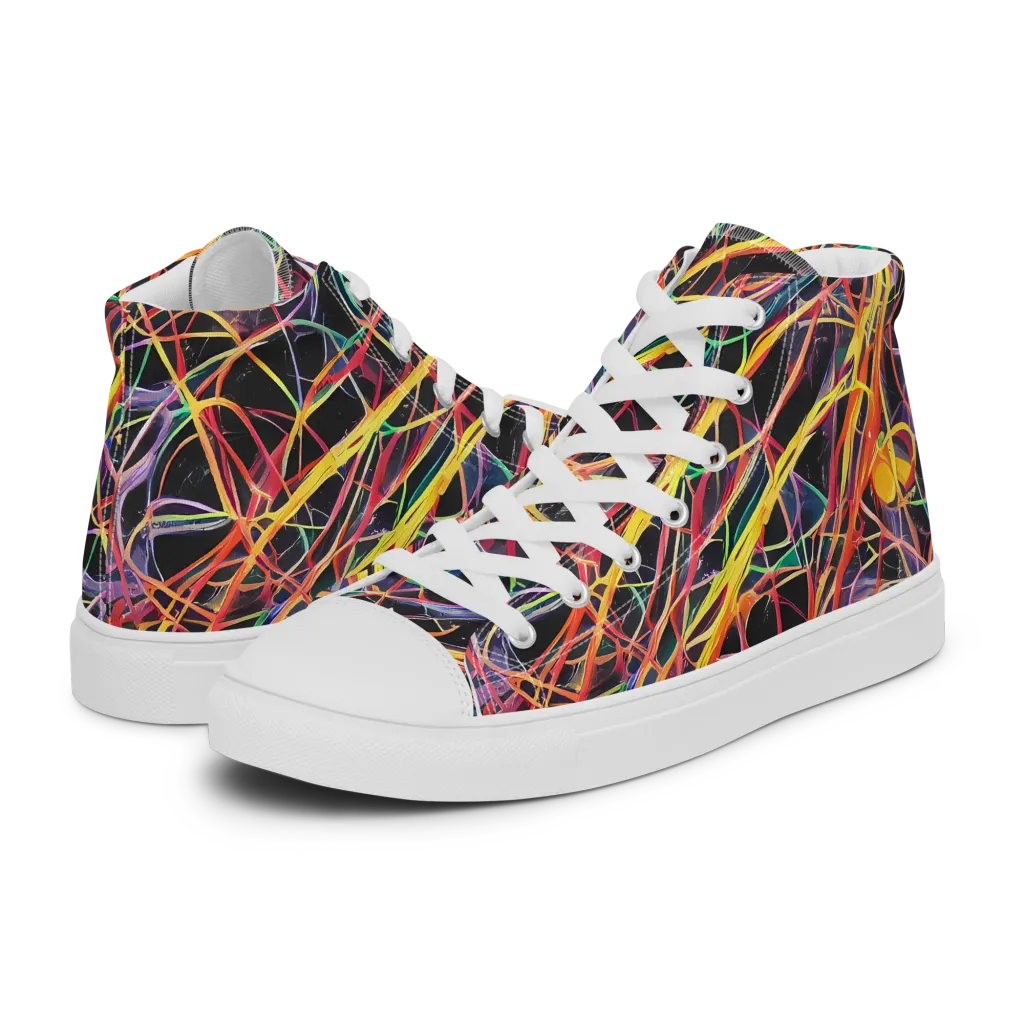 Acconci Twirl on Men's High Top Canvas Shoes — Left