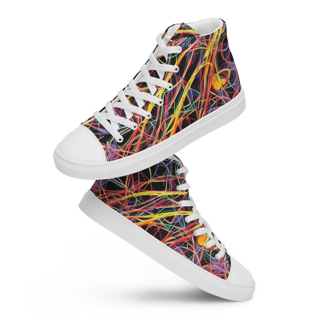 Acconci Twirl on Men's High Top Canvas Shoes — Front