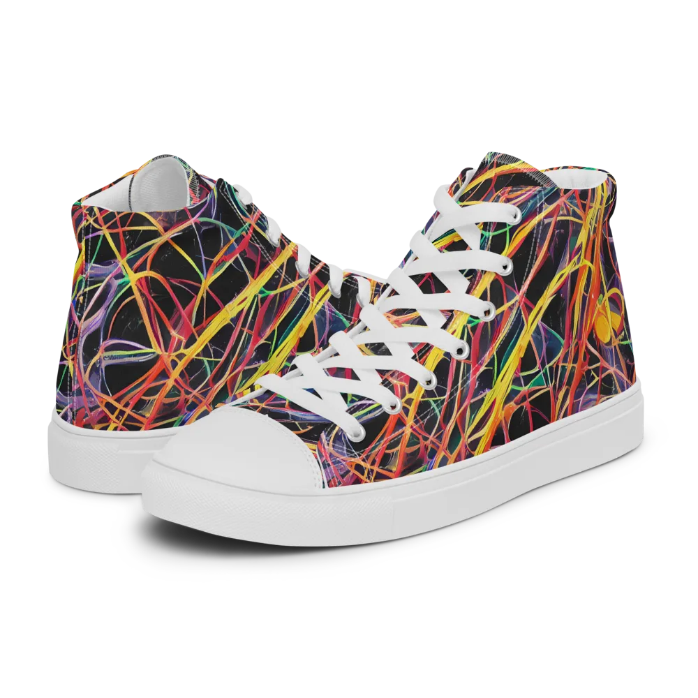 Acconci Twirl on Women's High Top Canvas Shoes — Left