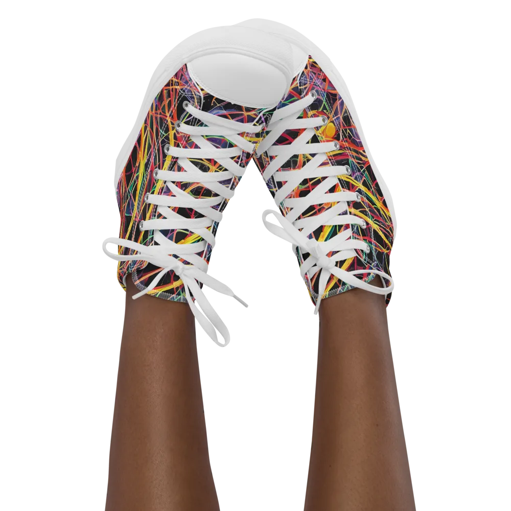 Acconci Twirl on Women's High Top Canvas Shoes — Front