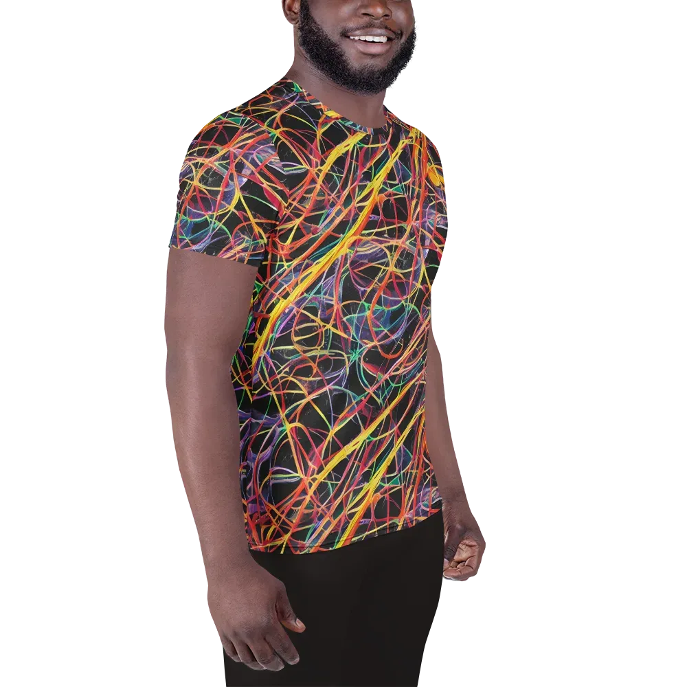 Acconci Twirl on Men's Athletic T-Shirt — Right
