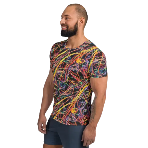 Acconci Twirl on a Men's Athletic T-Shirt