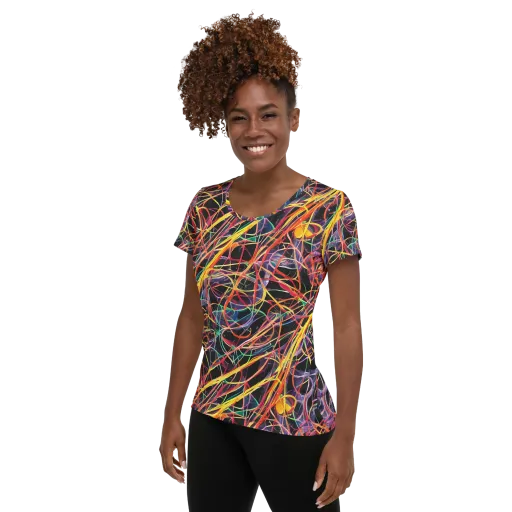 Acconci Twirl on a Women's Athletic T-Shirt