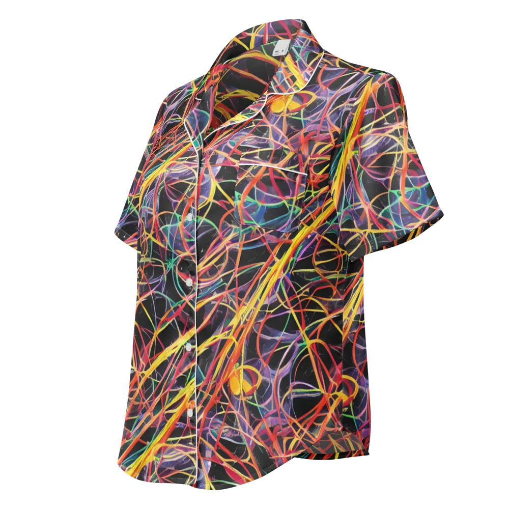 Acconci Twirl on Women's Short Sleeve Pajama Top — Left Front
