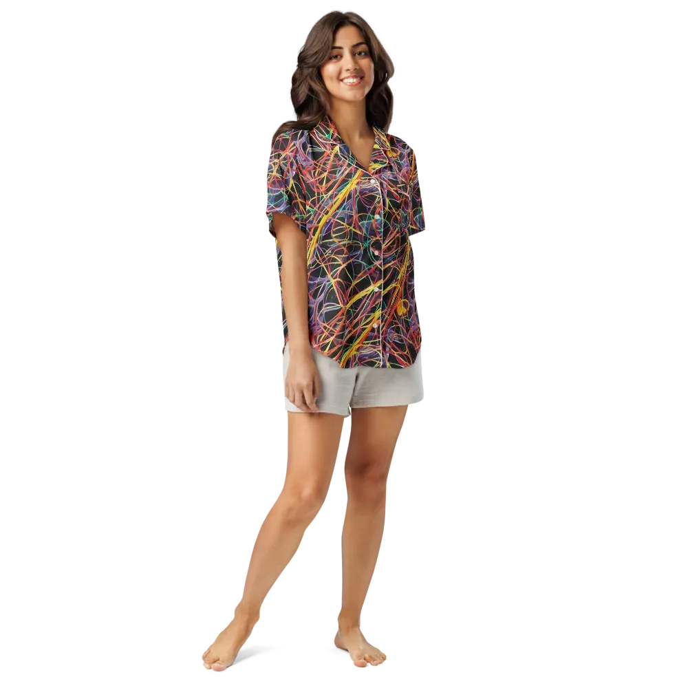 Acconci Twirl on Women's Short Sleeve Pajama Top — Front