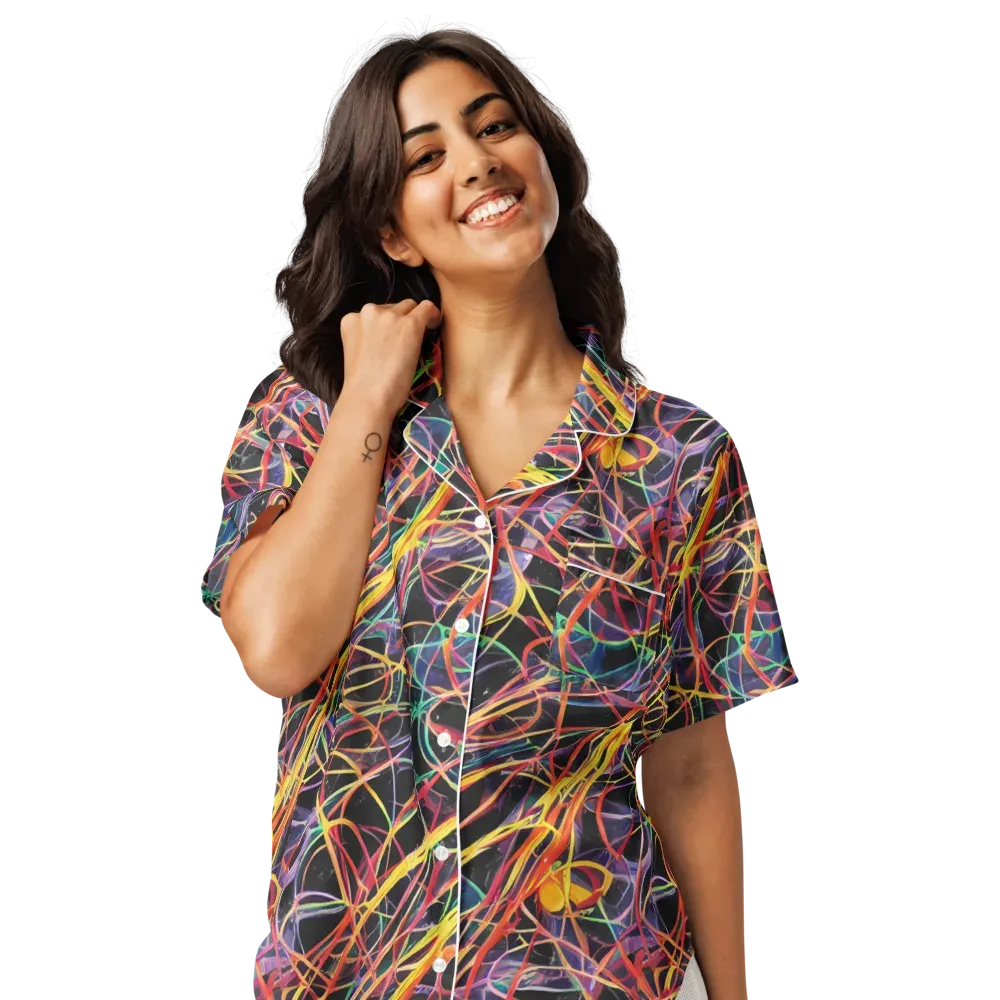 Acconci Twirl on Women's Short Sleeve Pajama Top — Front