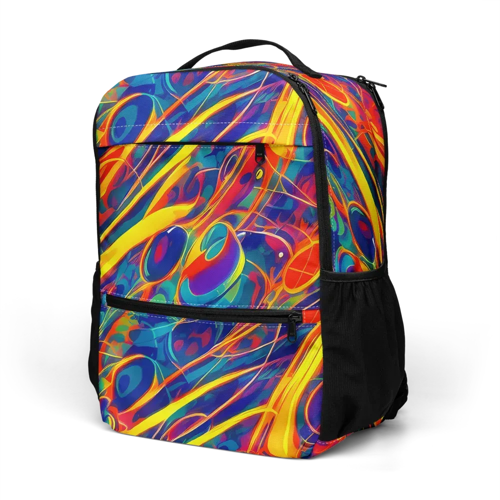 Abstract Blaze on Utility Backpack — Left Front