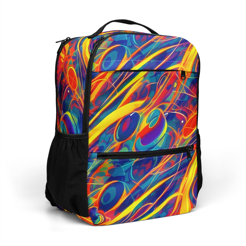 Abstract Blaze on Utility Backpack — Right Front