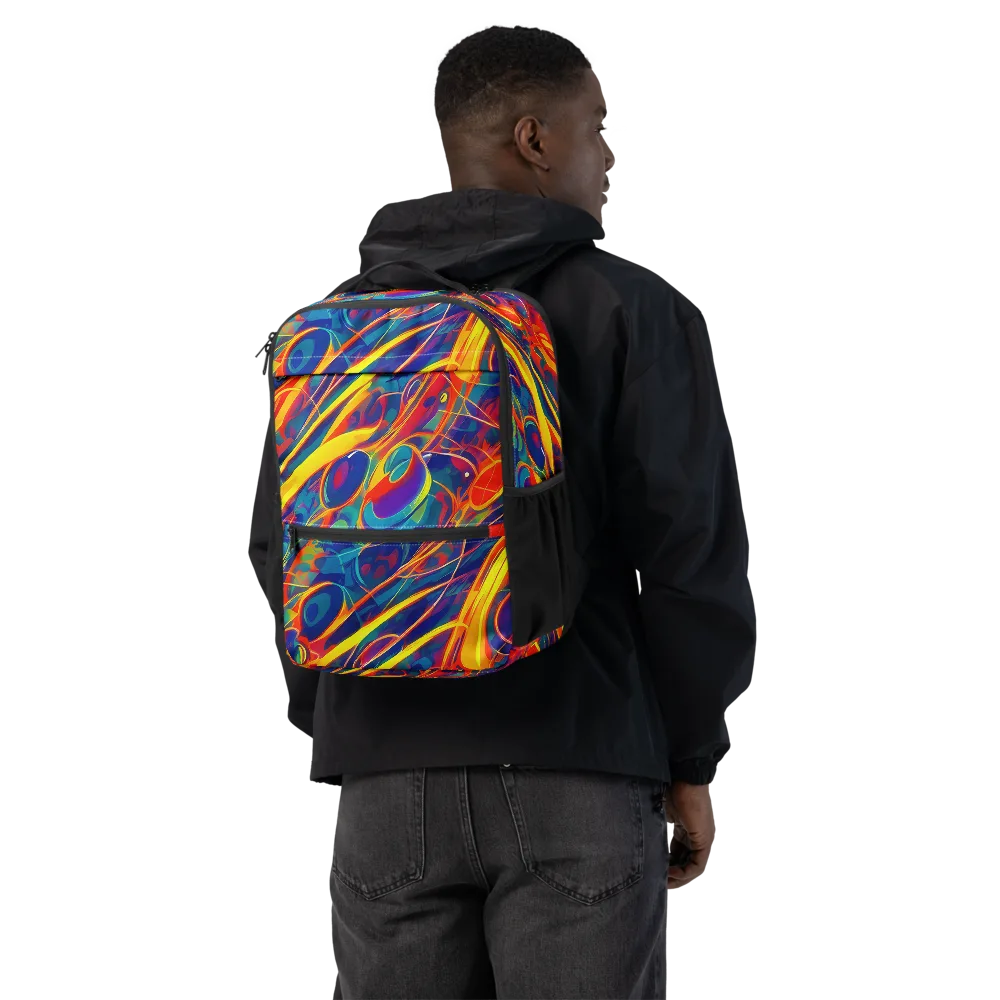 Abstract Blaze on Utility Backpack — Back