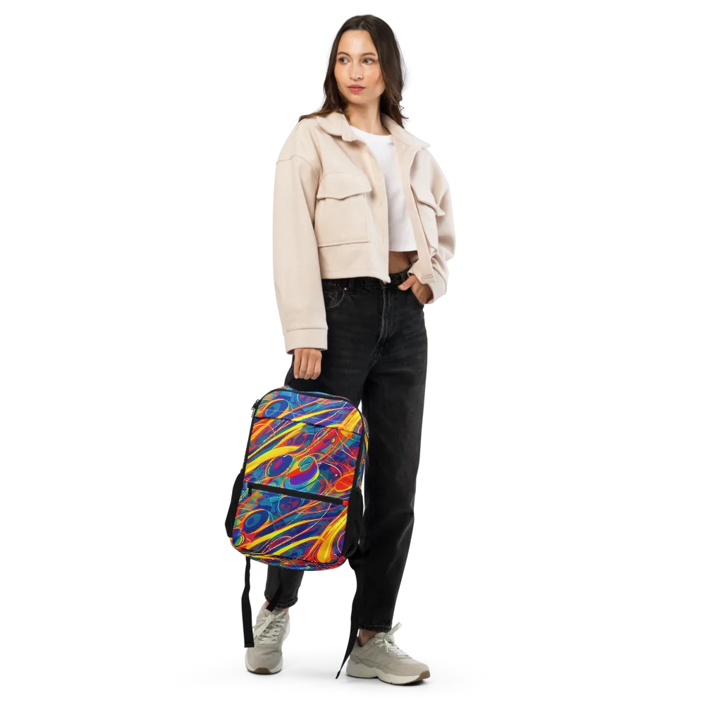 Abstract Blaze on Utility Backpack — Front