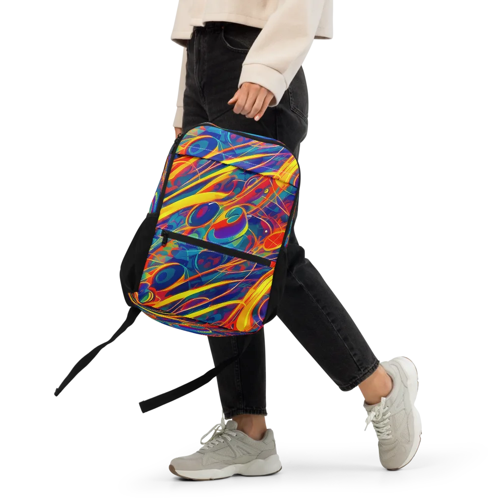 Abstract Blaze on Utility Backpack — Front