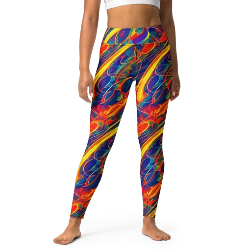 Abstract Blaze on a Yoga Leggings