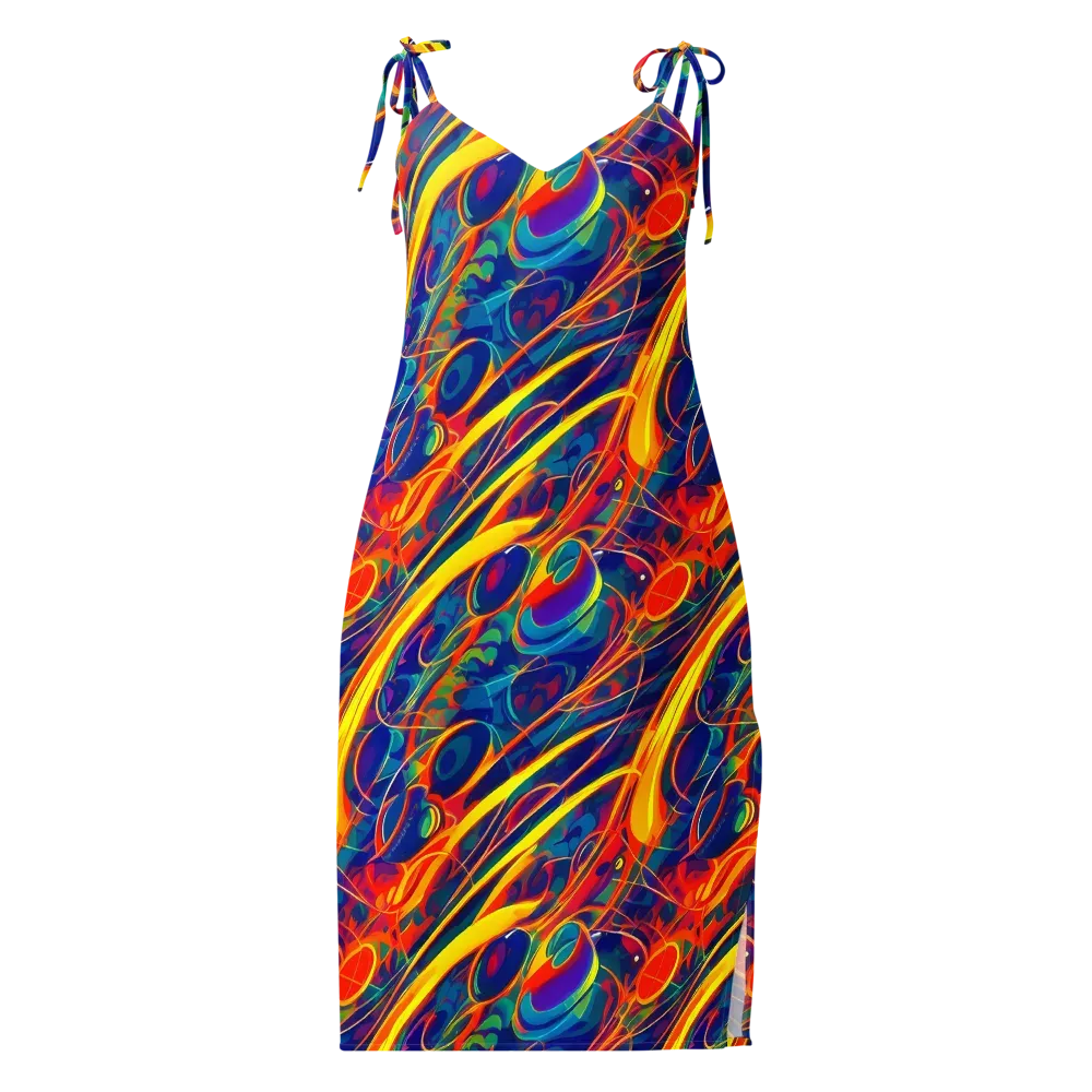 Abstract Blaze on Slip Dress — Front