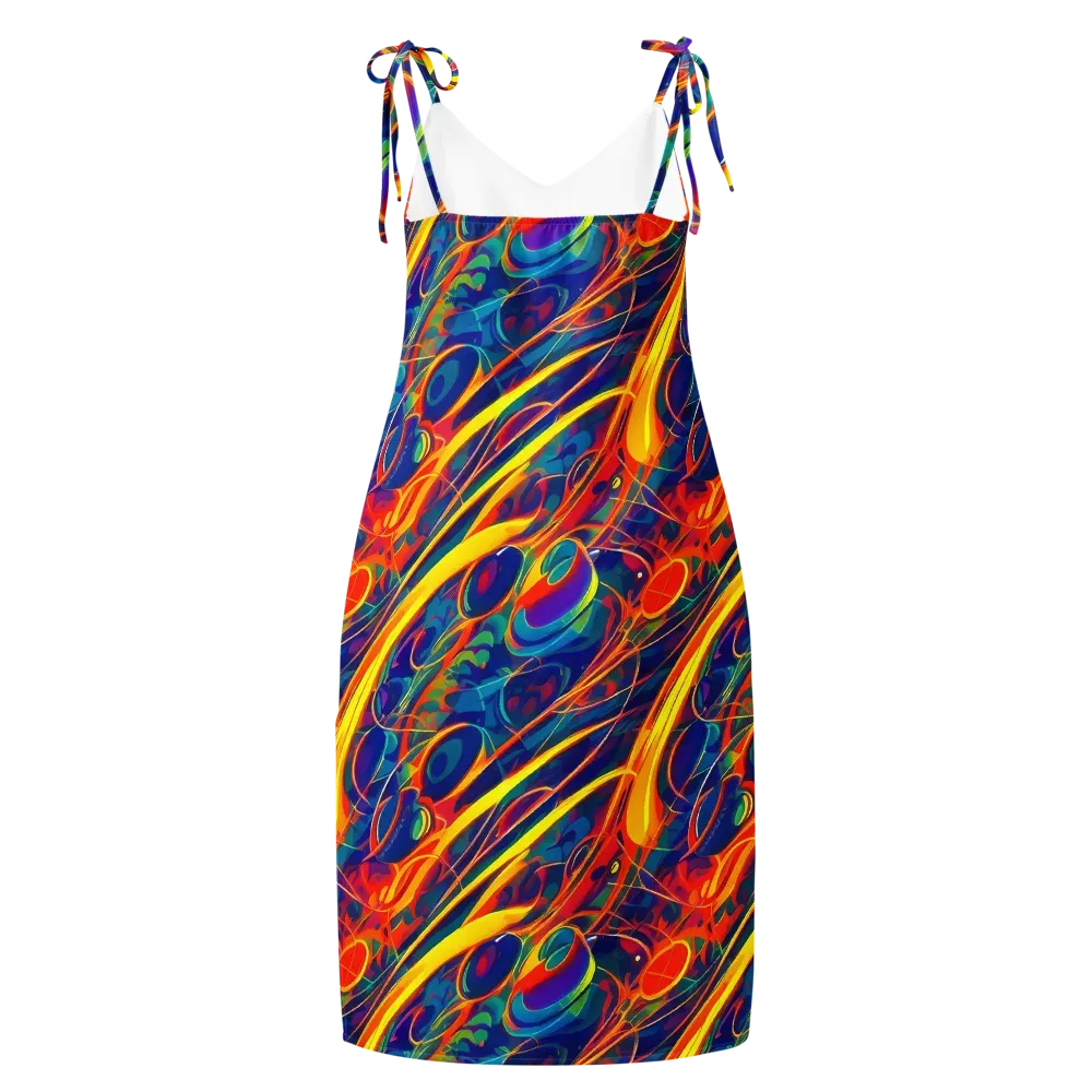 Abstract Blaze on Slip Dress — Back
