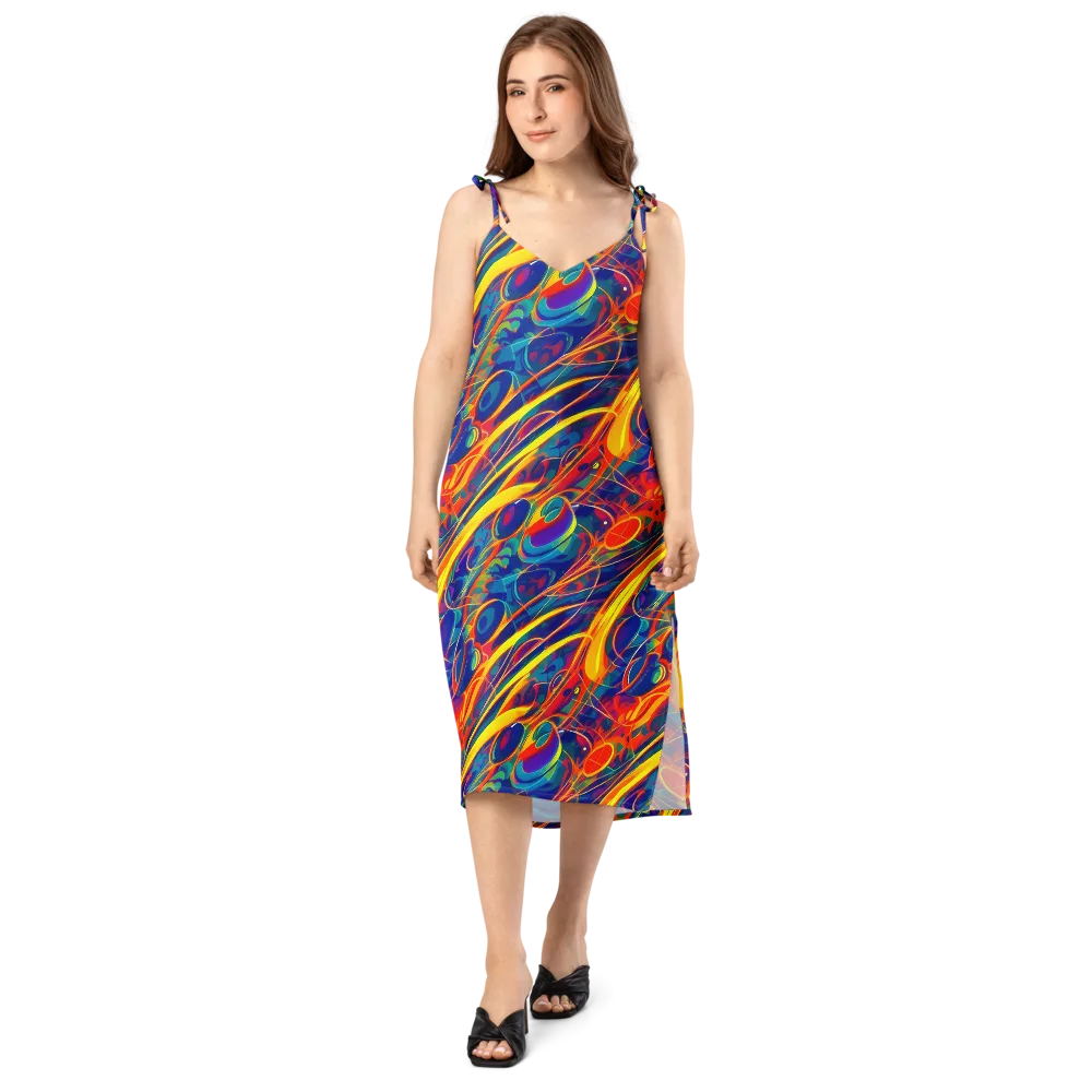 Abstract Blaze on Slip Dress — Front