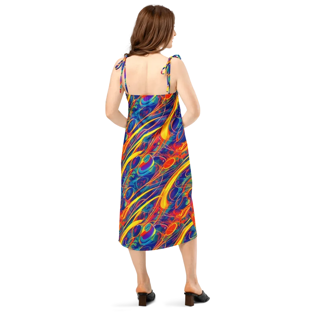 Abstract Blaze on Slip Dress — Back
