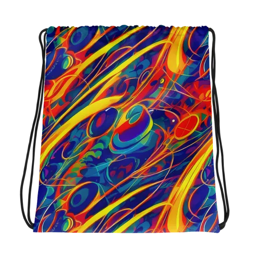 Abstract Blaze on a Drawstring Bag